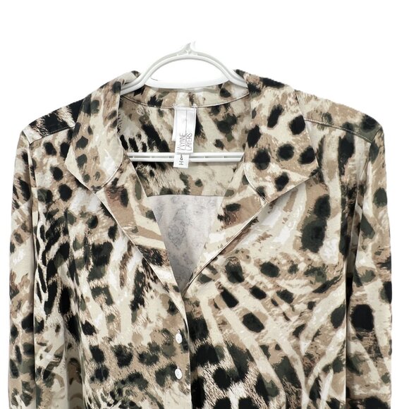 Wynne Layers Cotton Top  Size L 🐾 Timeless Animal Print Top - Picture 2 of 11